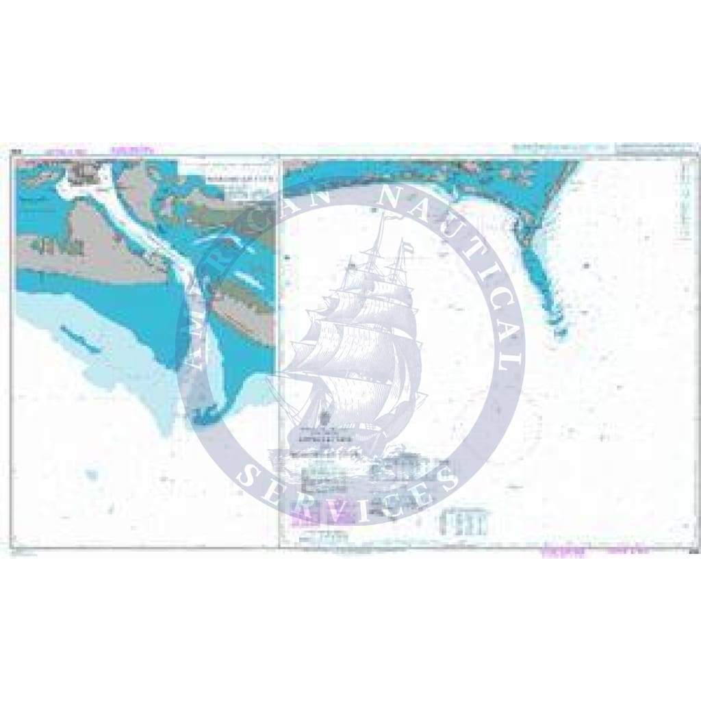 British Admiralty Nautical Chart 3686: United States – East Coast, North Carolina, Approaches to Morehead City