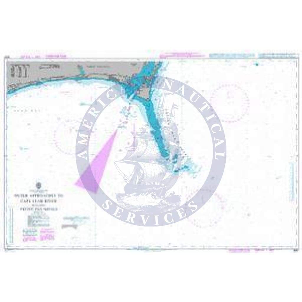 British Admiralty Nautical Chart 3687: United States – East Coast, North Carolina, Outer Approaches to Cape Fear River including Frying Pan Shoals