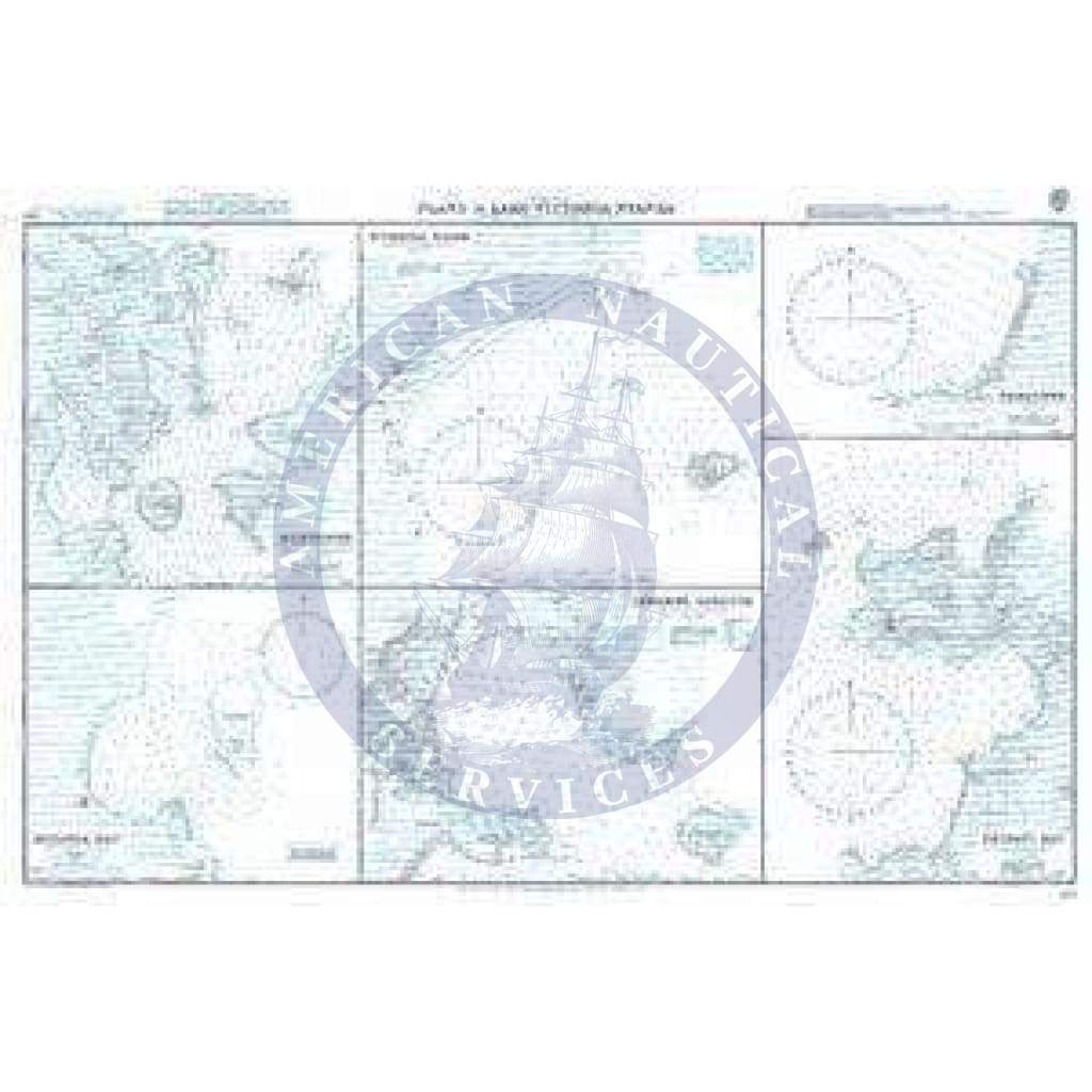 British Admiralty Nautical Chart  3693: Plans in Lake Victoria Nyanza