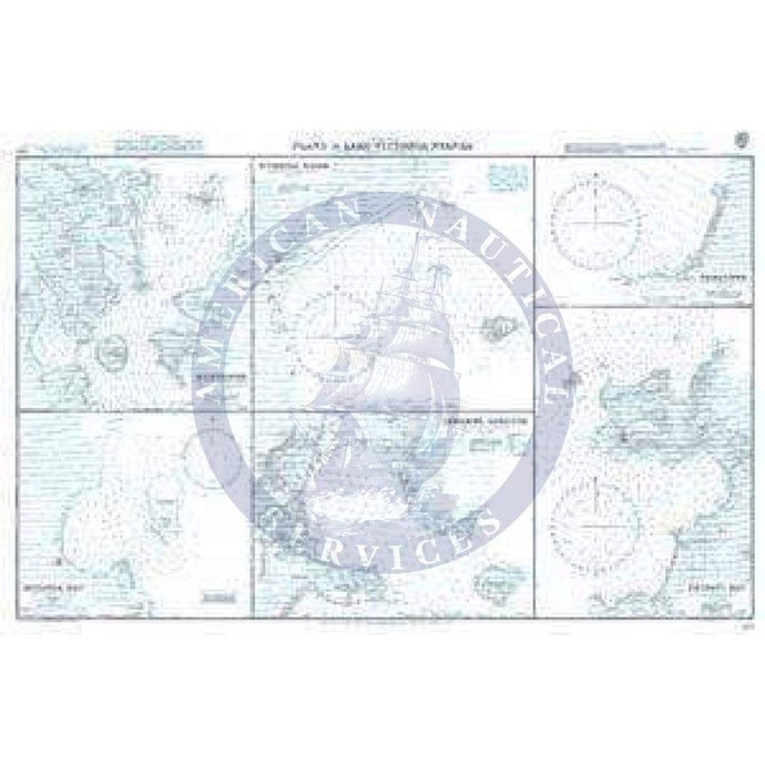 British Admiralty Nautical Chart  3693: Plans in Lake Victoria Nyanza