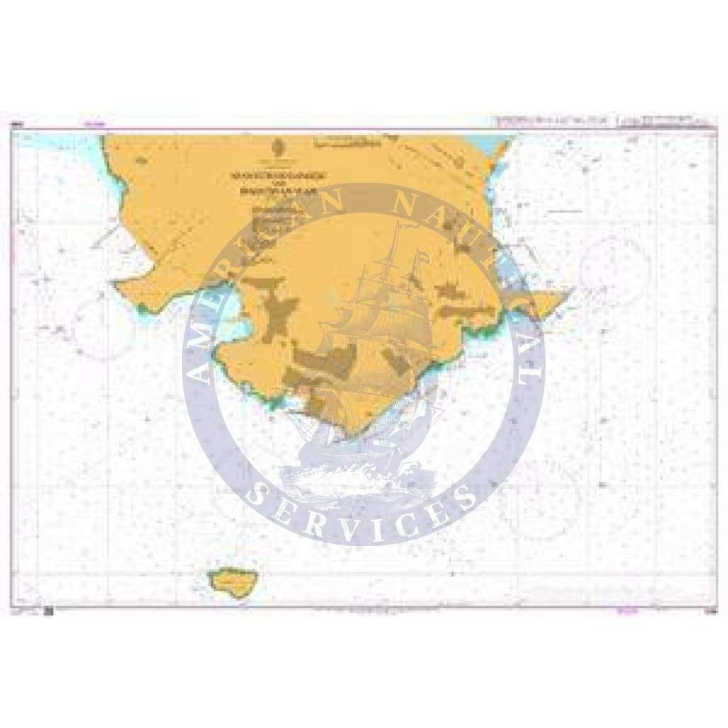 British Admiralty Nautical Chart 3696: Nianyuwan Gangqu and Dagushan Wan