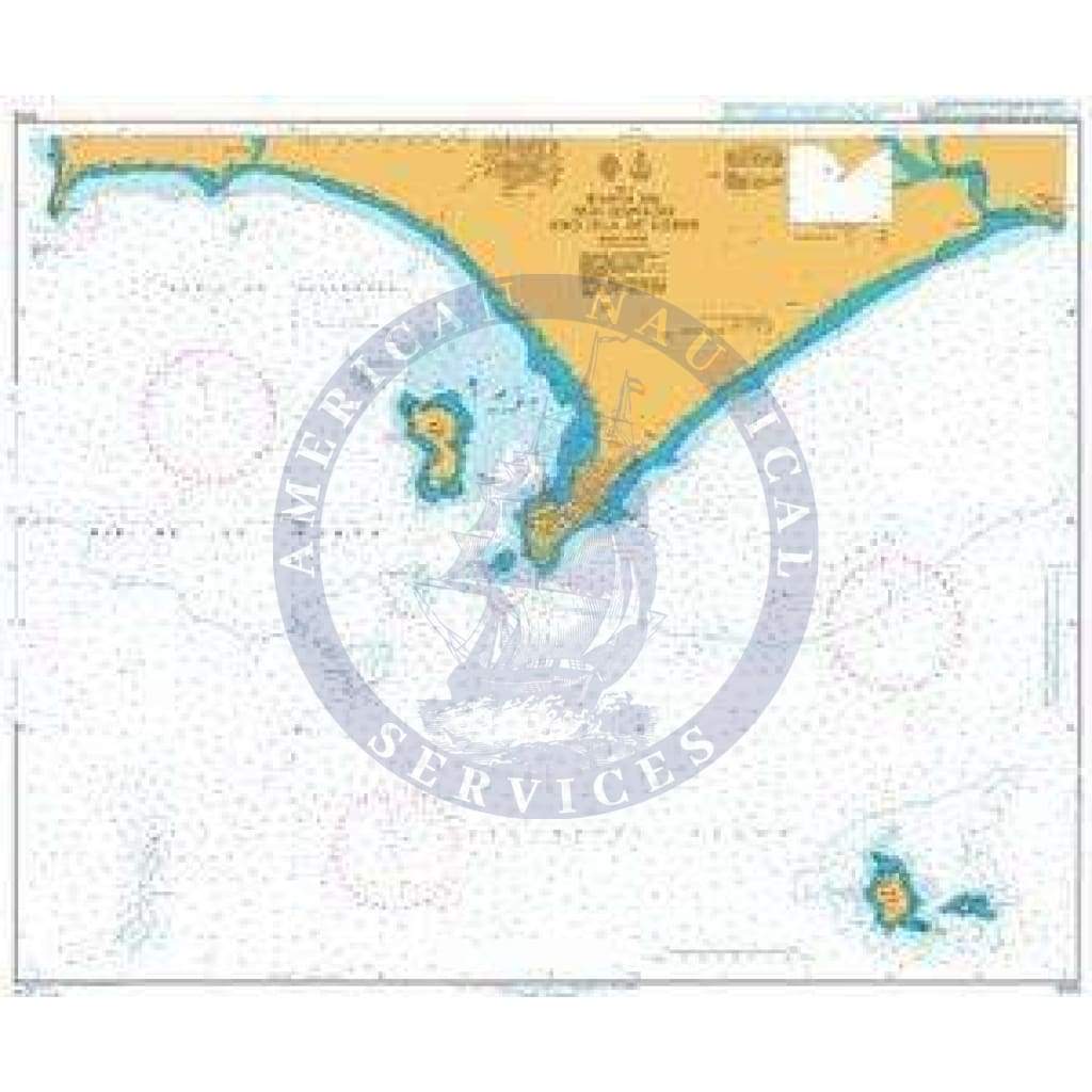 British Admiralty Nautical Chart  3703: Bahia de Maldonado and Isla de Lobos