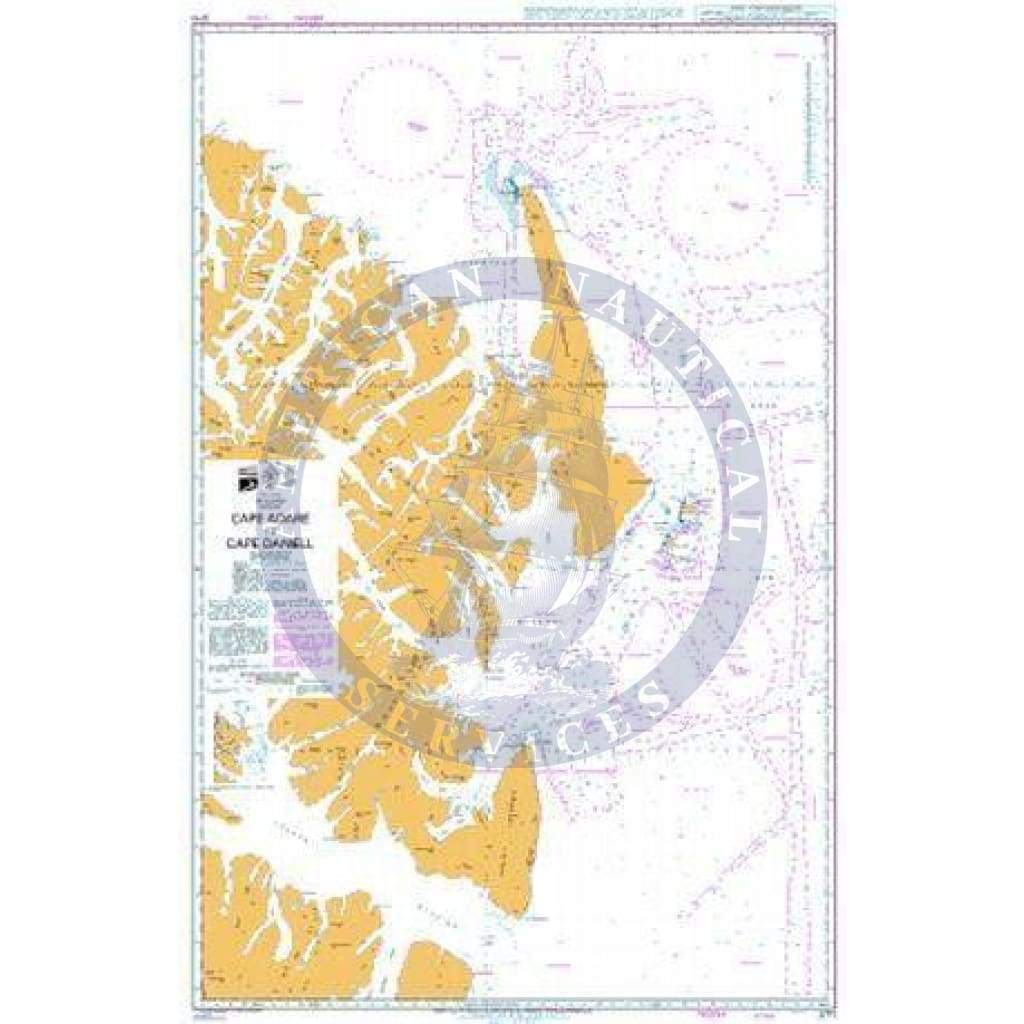 British Admiralty Nautical Chart 3711: Cape Adare to Cape Daniell