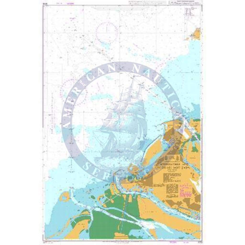 British Admiralty Nautical Chart 3713: United Arab Emirates, Approaches to Abu Dhabi (Abu Zaby)
