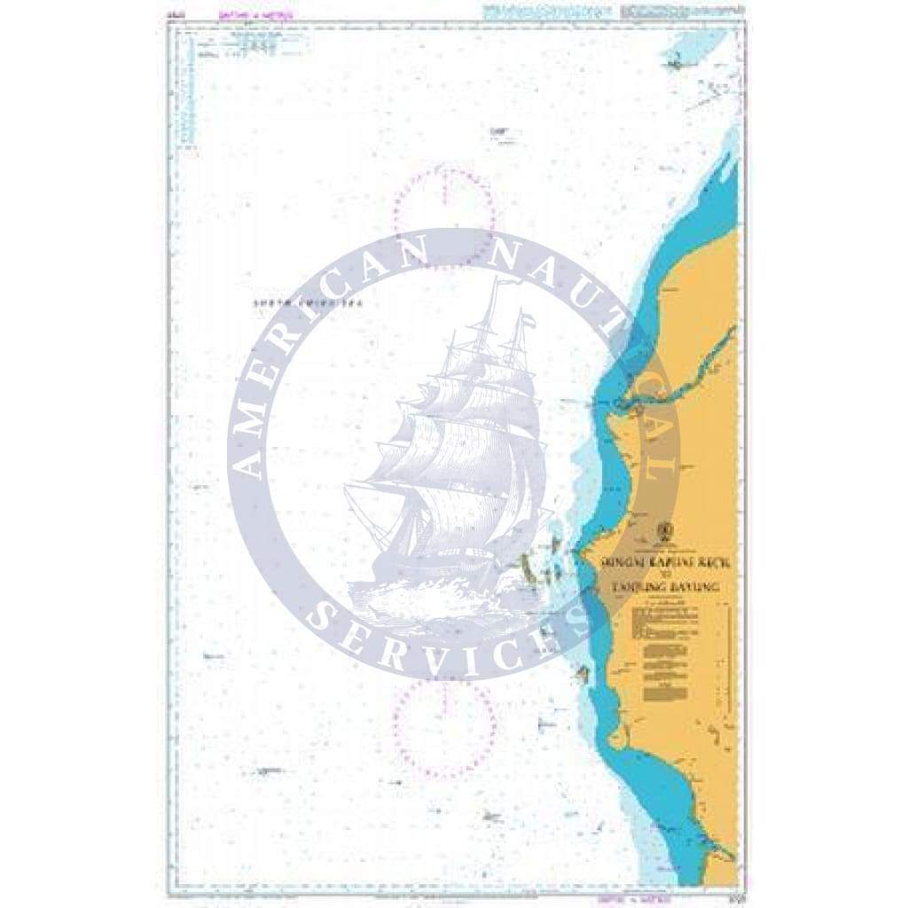 British Admiralty Nautical Chart 3720: Indonesia, Kalimantan - West Coast, Sungai Kapuas Kecil to Tanjung Bayung