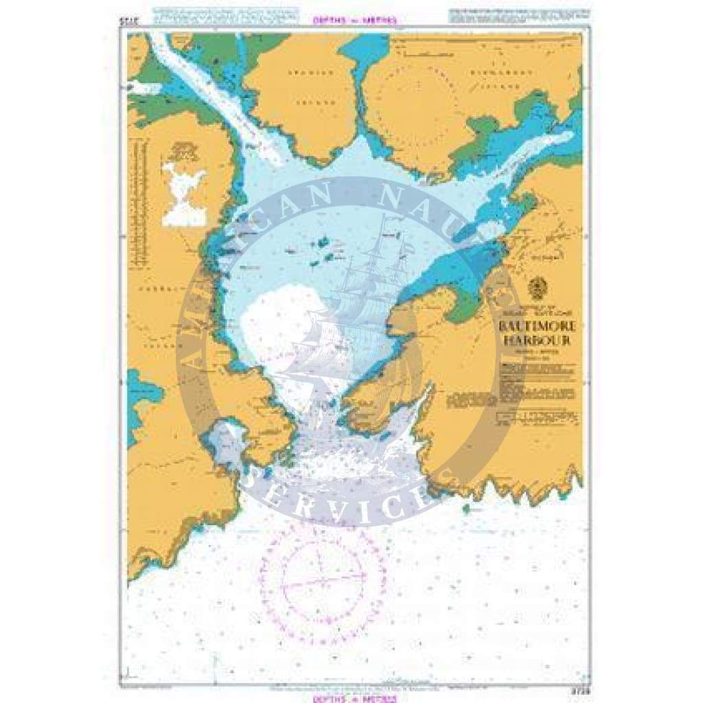British Admiralty Nautical Chart 3725: Baltimore Harbour