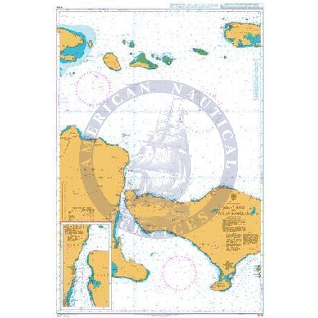 British Admiralty Nautical Chart 3726: Selat Bali to Pulau Kangean