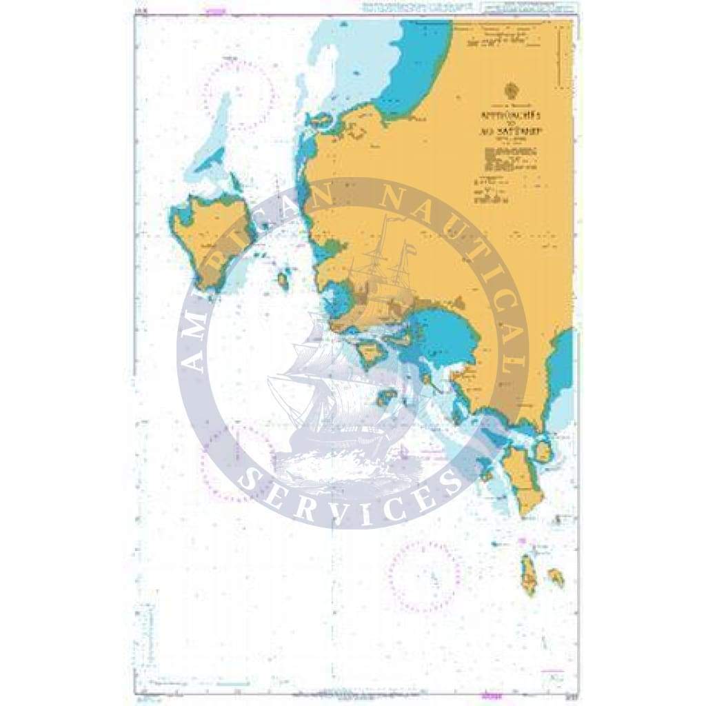 British Admiralty Nautical Chart 3727: Approaches to Ao Sattahip