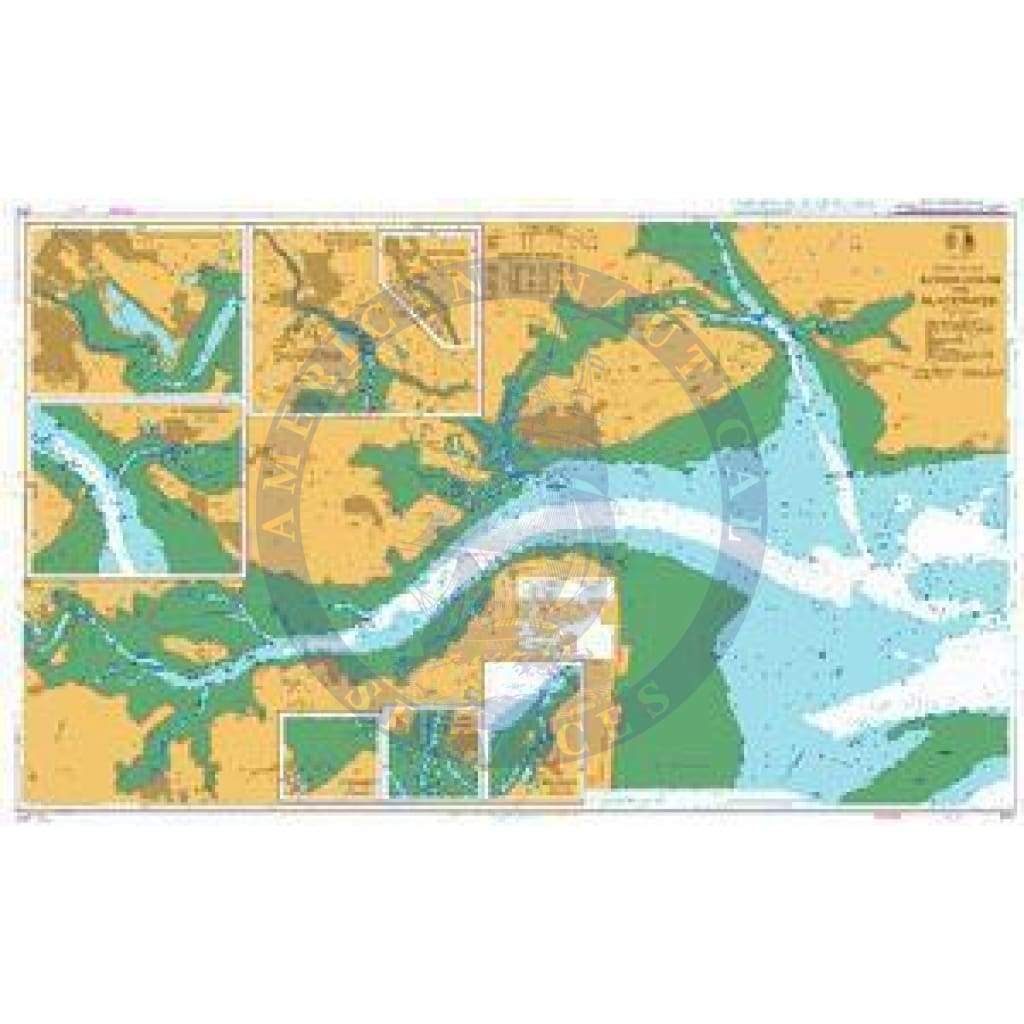 British Admiralty Nautical Chart 3741: England - East Coast, Rivers Colne and Blackwater