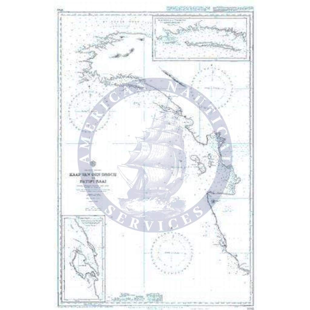 British Admiralty Nautical Chart 3742: Kaap Van Den Bosch to Patipi Baai