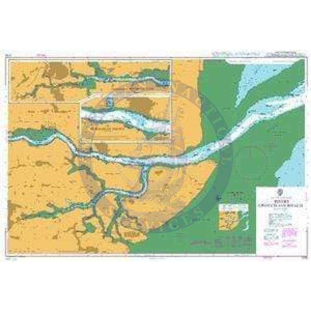 British Admiralty Nautical Chart 3750: Rivers Crouch and Roach