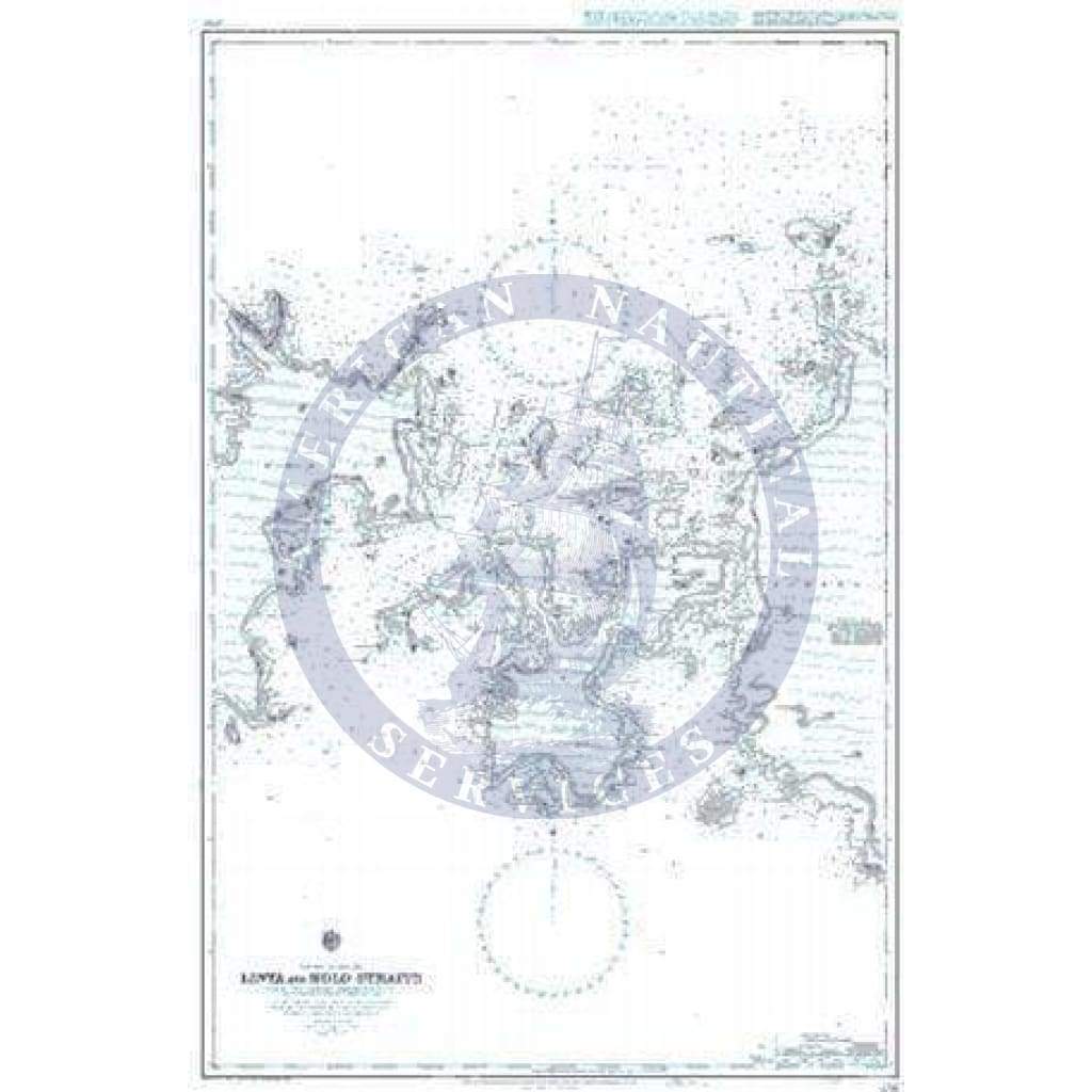 British Admiralty Nautical Chart  3756: Linta and Molo Straits
