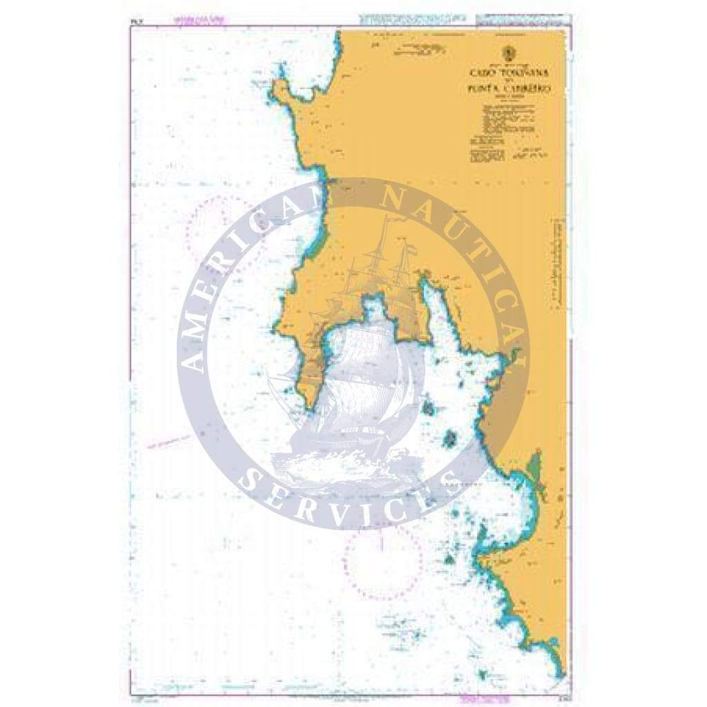 British Admiralty Nautical Chart 3764: Cabo Torinana to Punta Carreiro