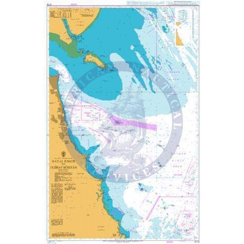 British Admiralty Nautical Chart 3773: Ra's Al Khafji to Jazirat Bubiyan