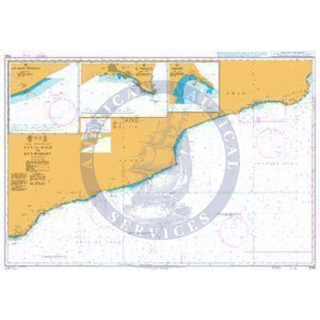 British Admiralty Nautical Chart 3784: Ra's Al Kalb to Ra's Mirbat