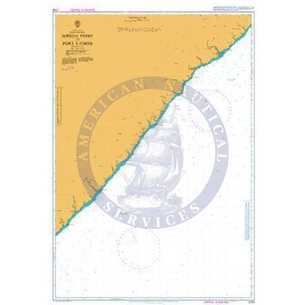 British Admiralty Nautical Chart 3793: Shixini Point to Port S Johns