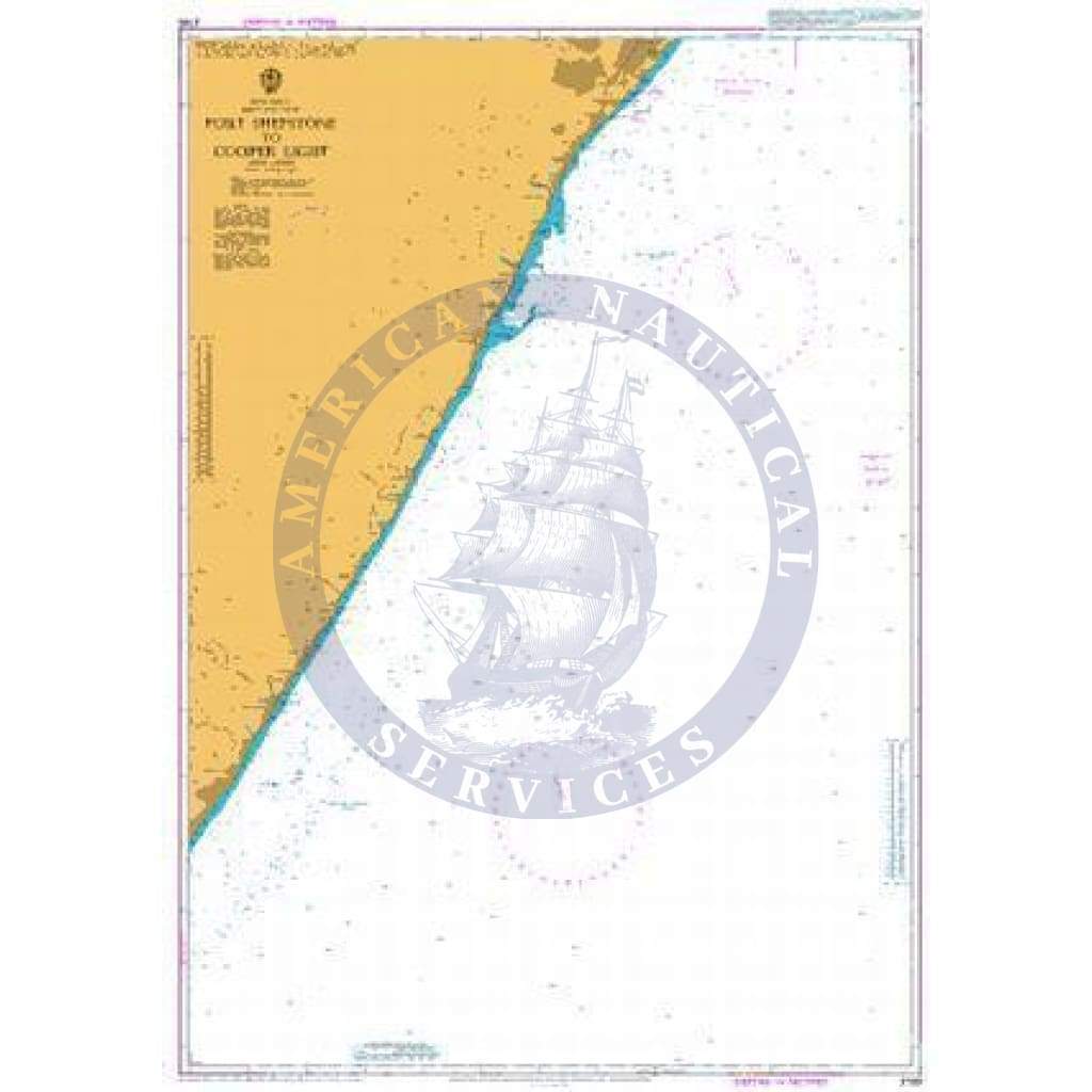 British Admiralty Nautical Chart  3795: Port Shepstone to Cooper Light