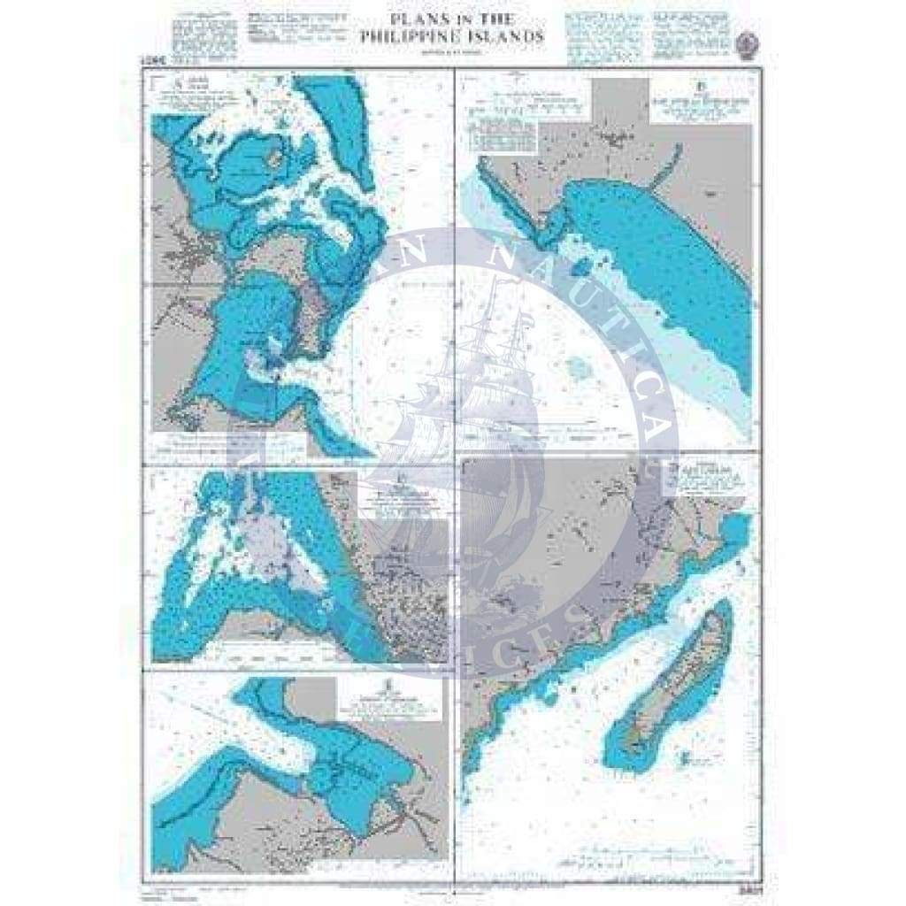 British Admiralty Nautical Chart  3801: Plans in the Philippine Islands