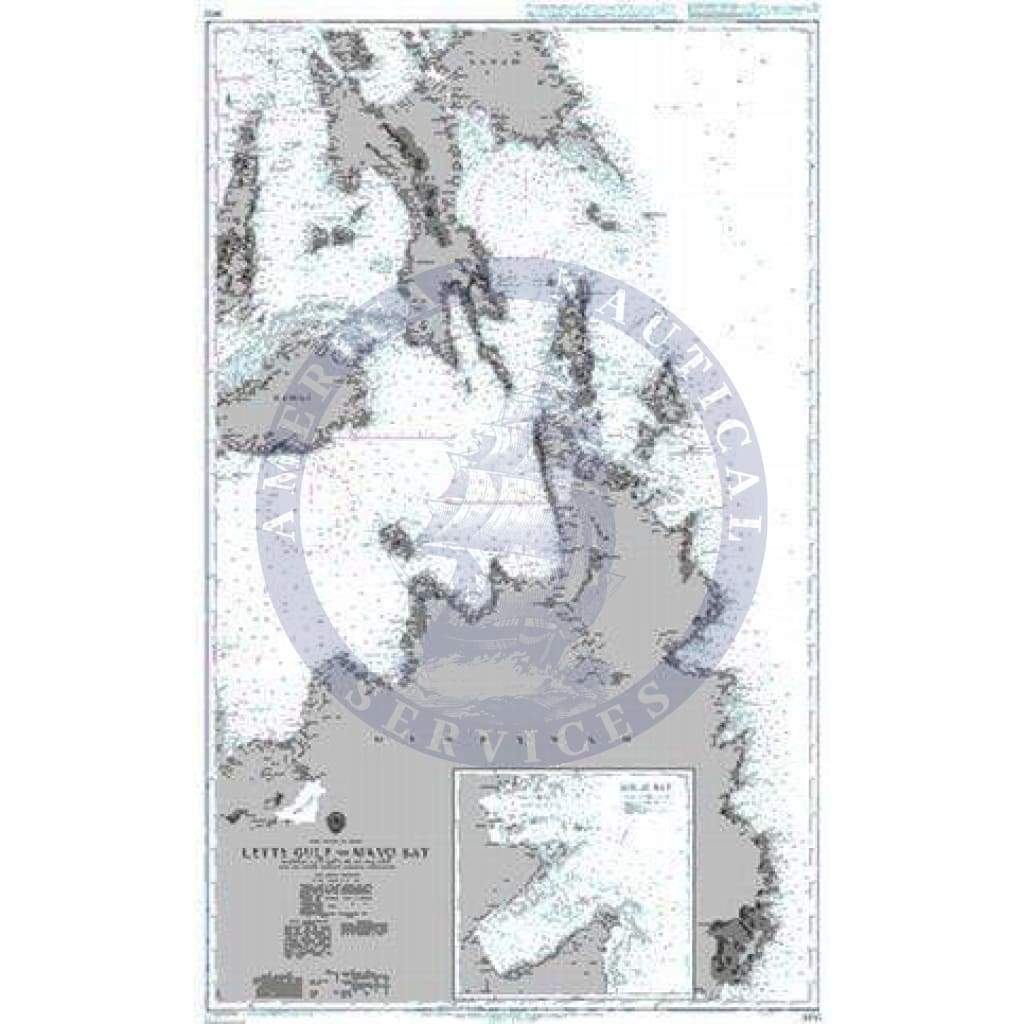 British Admiralty Nautical Chart 3810: Philippine Islands, Leyte Gulf to Mayo Bay. Bislig Bay