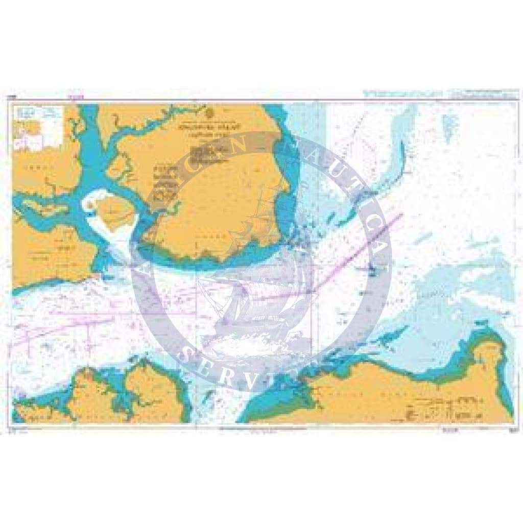British Admiralty Nautical Chart 3831: Indonesia, Malaysia and Singapore, Singapore Strait, Eastern Part