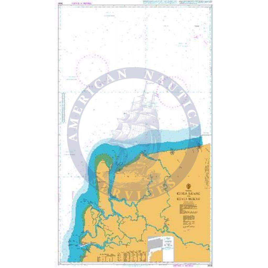 British Admiralty Nautical Chart 3836: Kuala Rajang to Kuala Mukah
