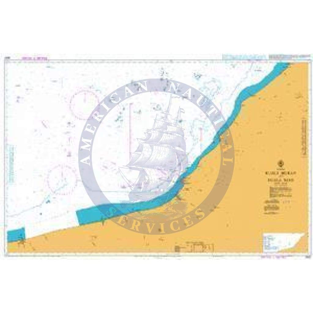 British Admiralty Nautical Chart 3837: Kuala Mukah to Kuala Niah