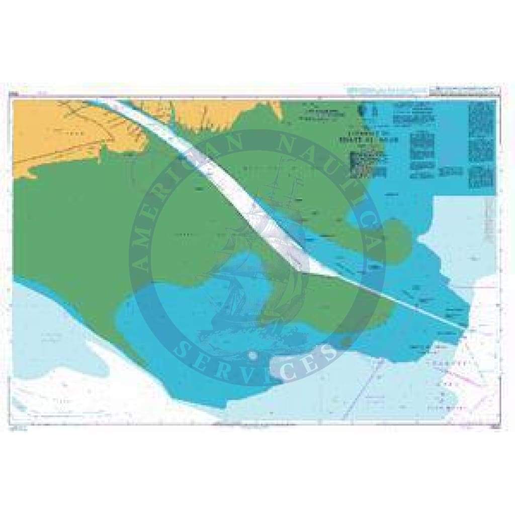 British Admiralty Nautical Chart 3842: Entrance to Shatt al `Arab