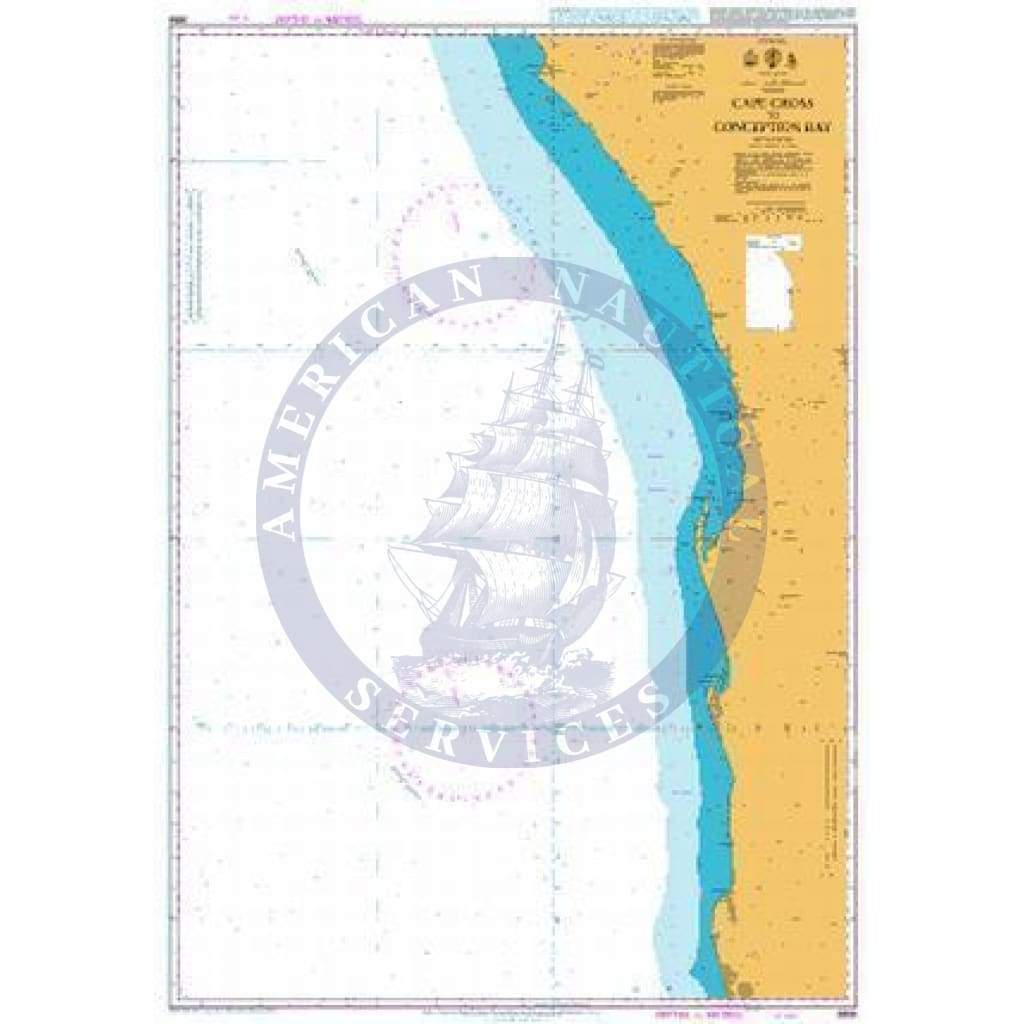 British Admiralty Nautical Chart 3859: Cape Cross to Conception Bay