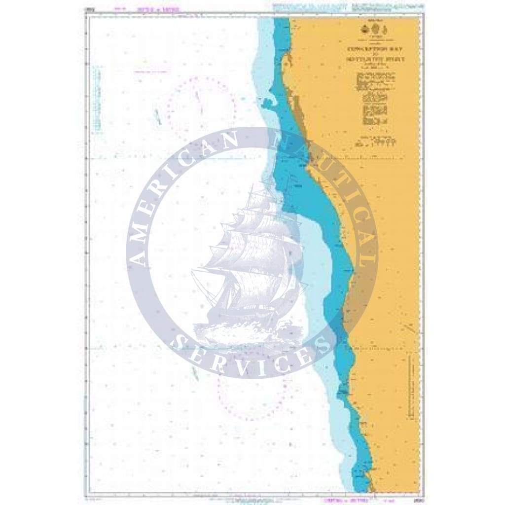 British Admiralty Nautical Chart 3860: Conception Point to Hottentot Point