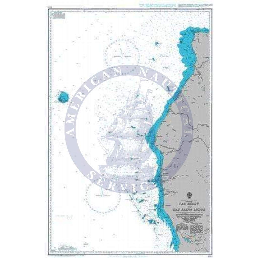 British Admiralty Nautical Chart  3868: Cap Kimby to Cap Saint Andre