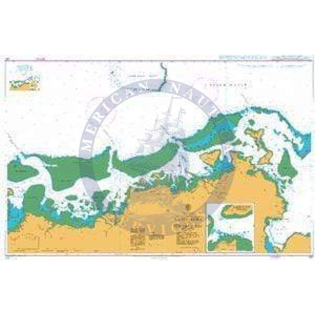 British Admiralty Nautical Chart 387: Vatia Sewa to Viti Levu Bay