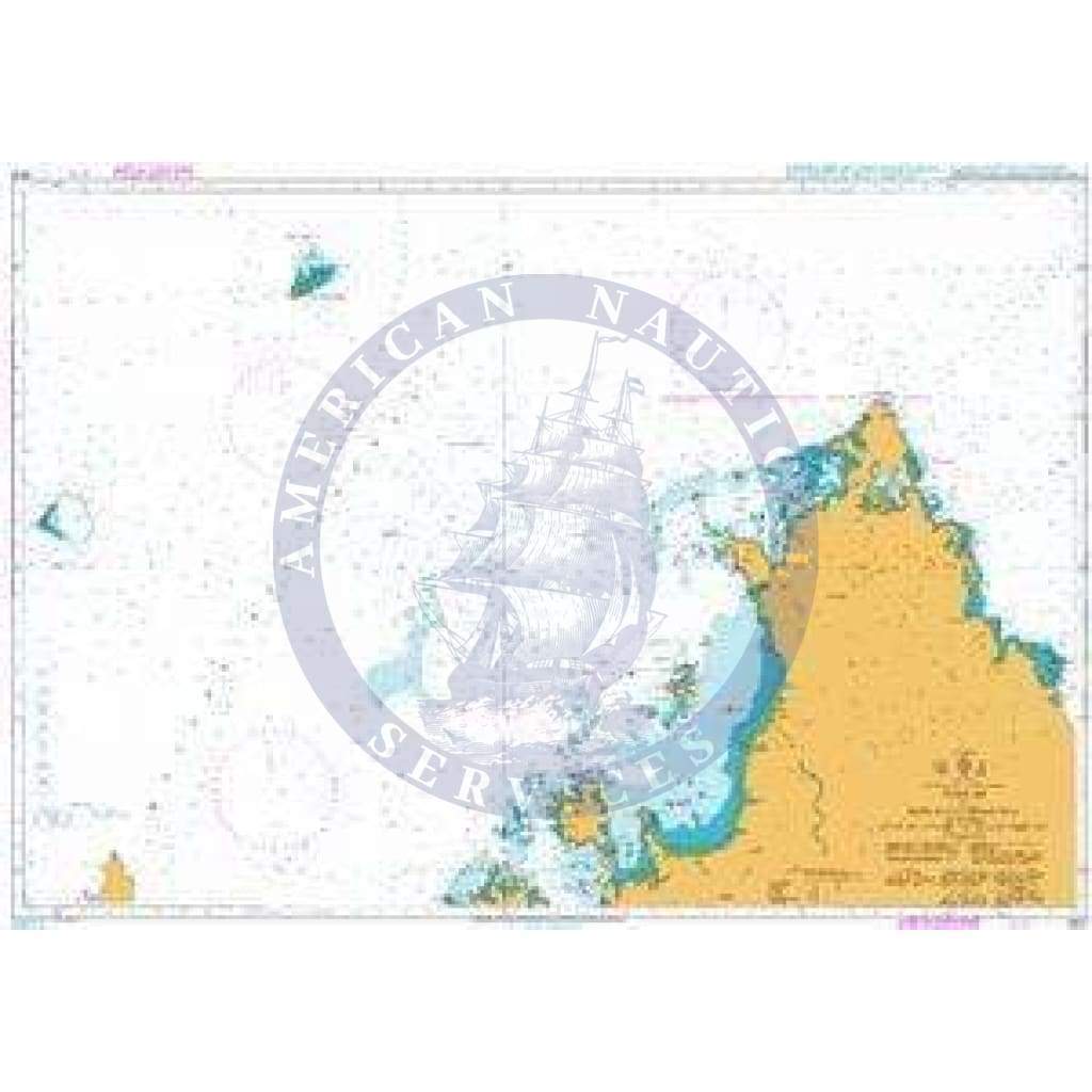 British Admiralty Nautical Chart  3876: Nosy Be to Baie D'Antsiranana- including Recif du Geyser & Iles Gloriuses