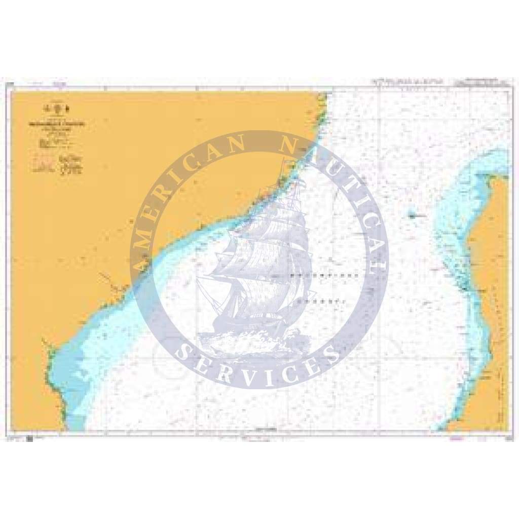 British Admiralty Nautical Chart 3878: Mozambique Channel, Central Part