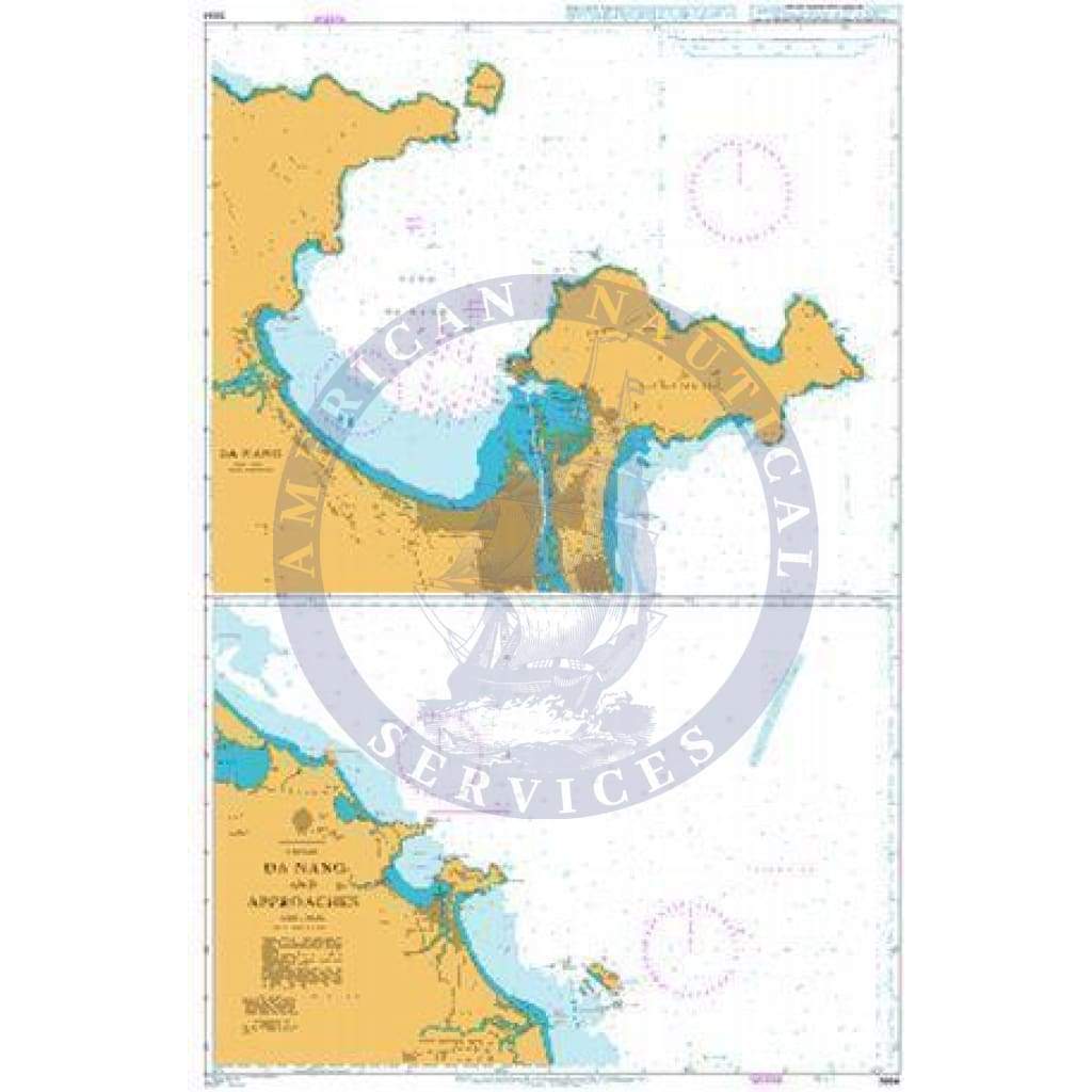 British Admiralty Nautical Chart 3884: Vietnam – East Coast, Ða Nang and Approaches. Ða Nang