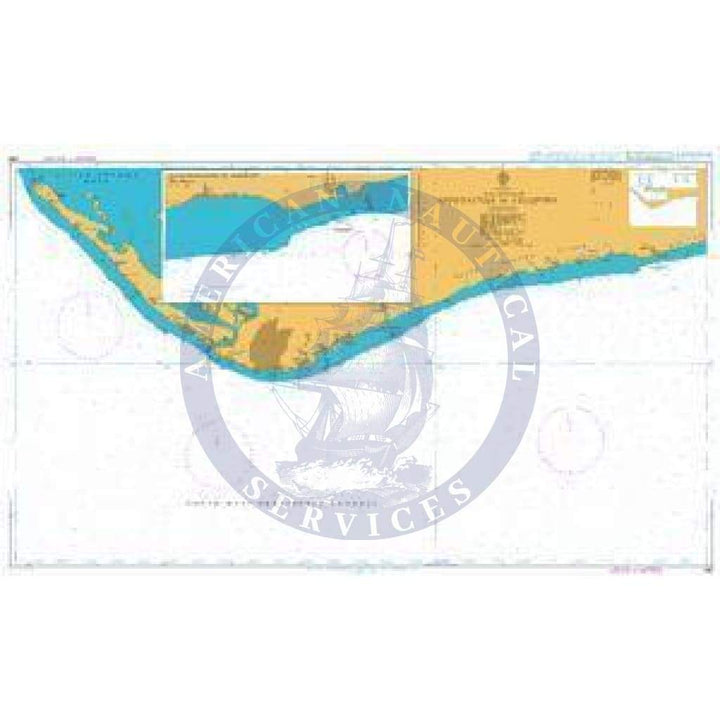 British Admiralty Nautical Chart 390: Freeport Approaches - Amnautical