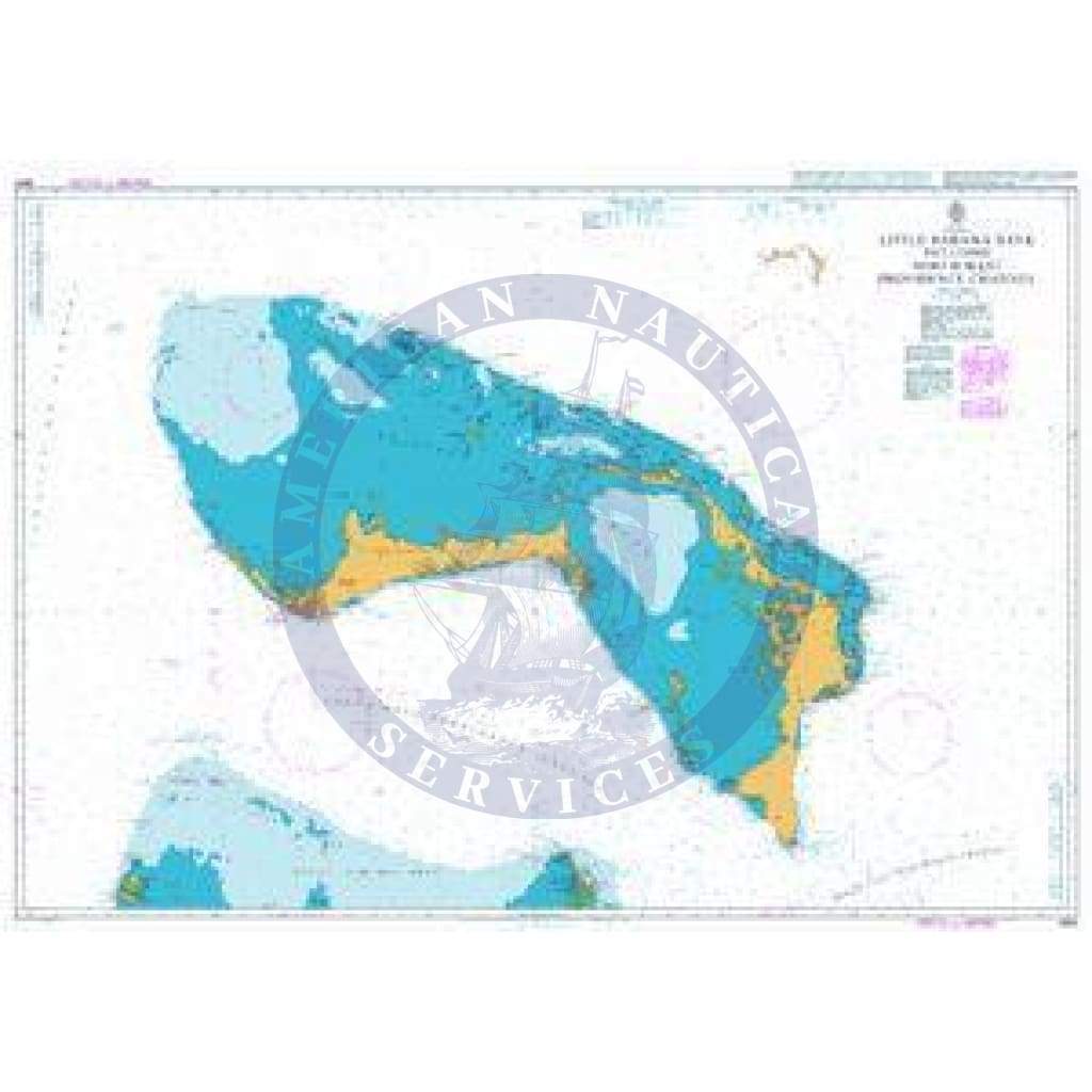 British Admiralty Nautical Chart 3910: Little Bahama Bank including North West Providence Channel