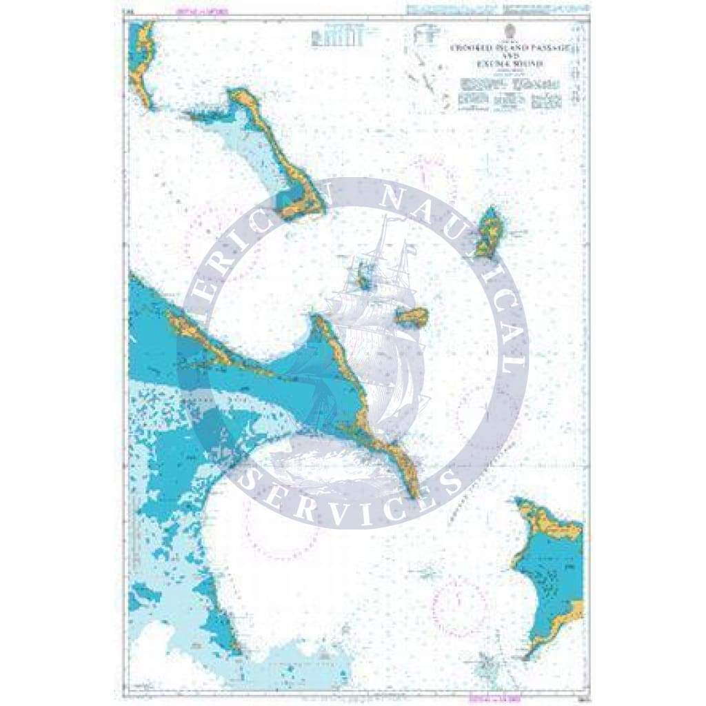 British Admiralty Nautical Chart 3913: Bahamas, Crooked Island Passage and Exuma Sound