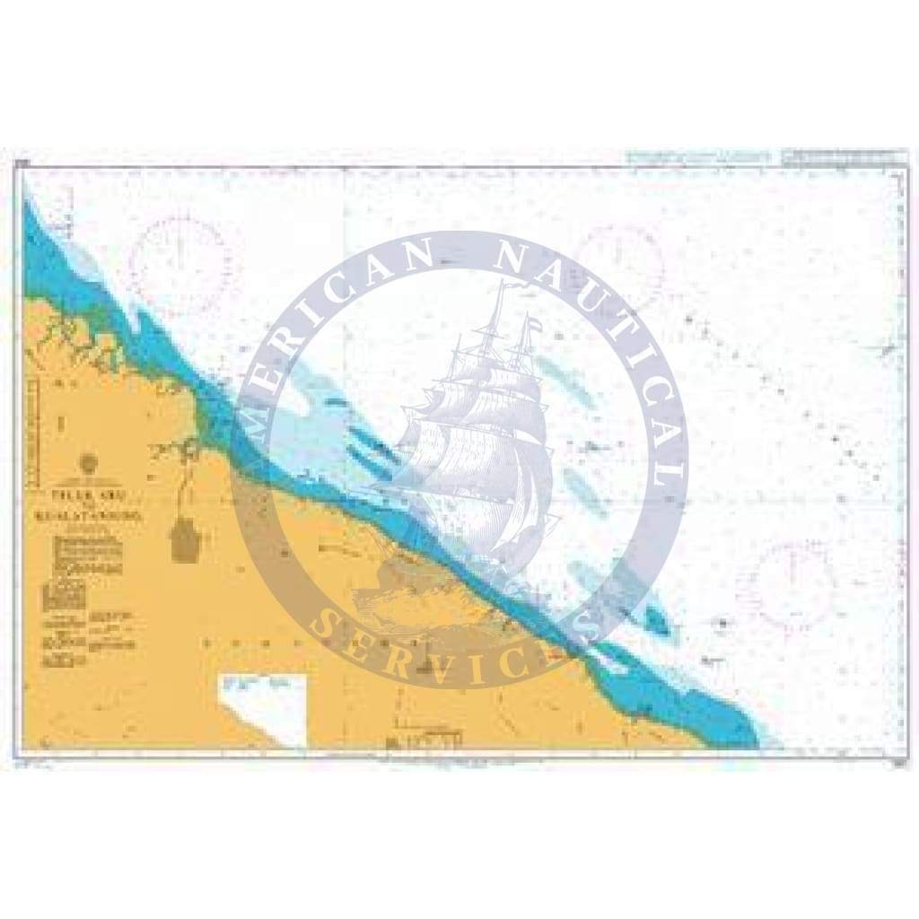 British Admiralty Nautical Chart 3921: Indonesia and Malaysia, Sumatera – Malacca Strait, Teluk Aru to Kualatanjung