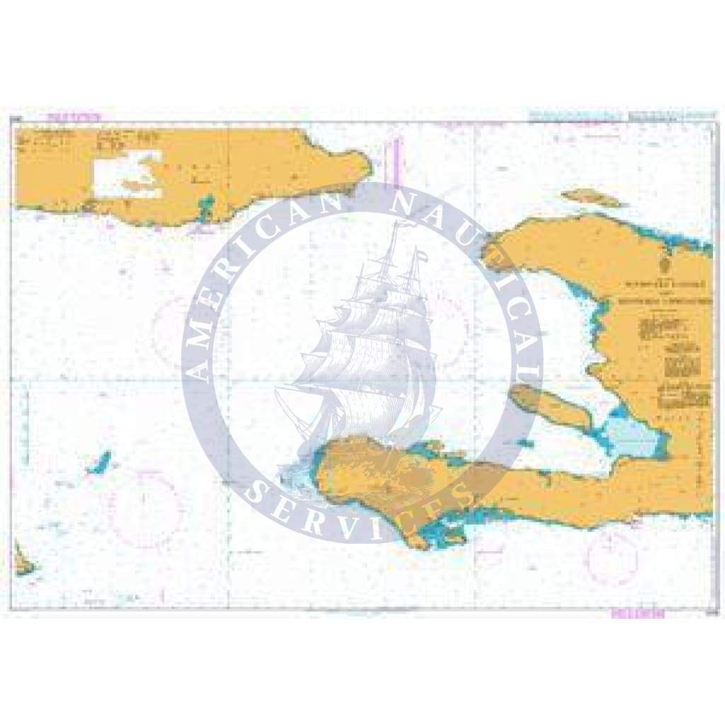 British Admiralty Nautical Chart 3935: Windward Passage and Southern Approaches