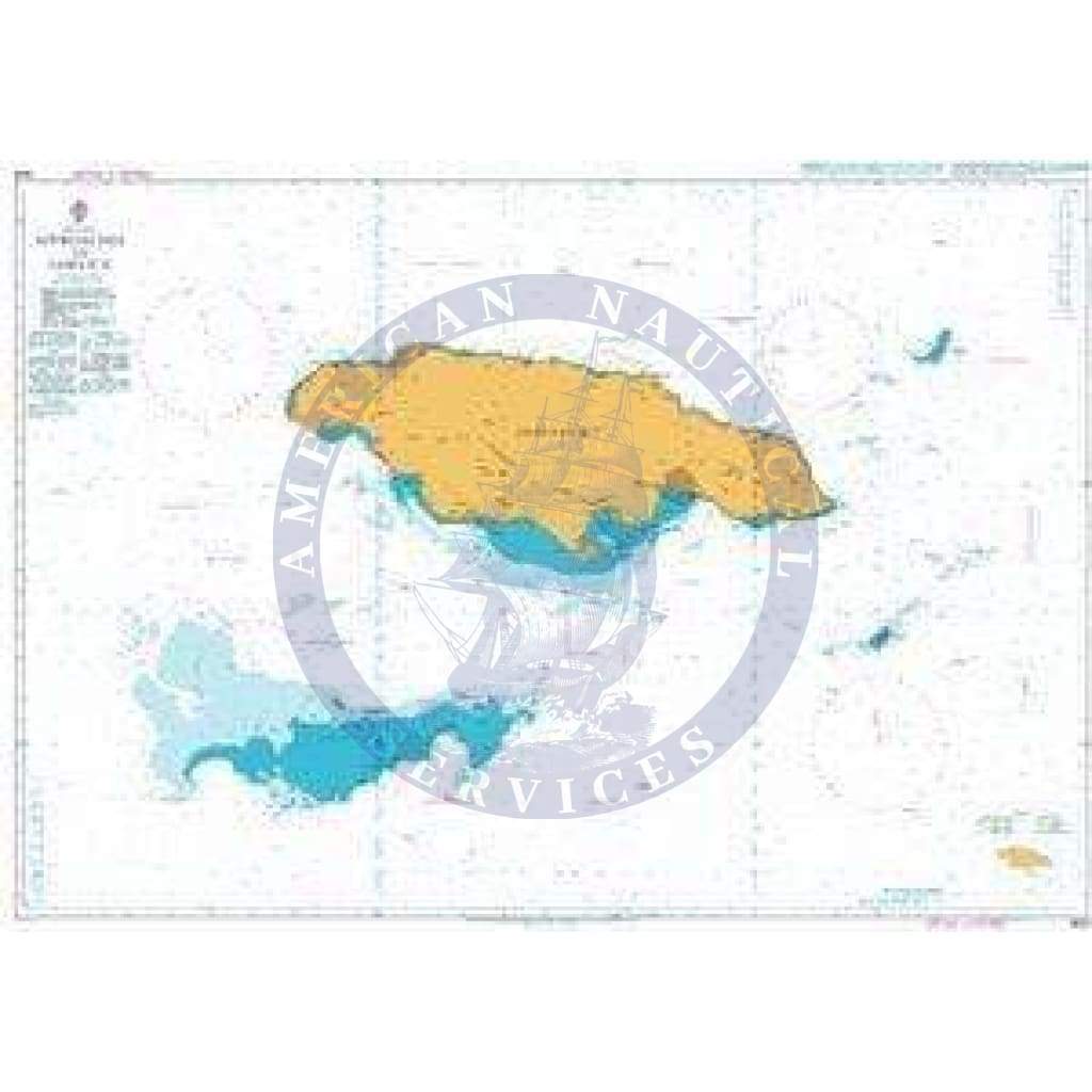 British Admiralty Nautical Chart 3936: Approaches to Jamaica