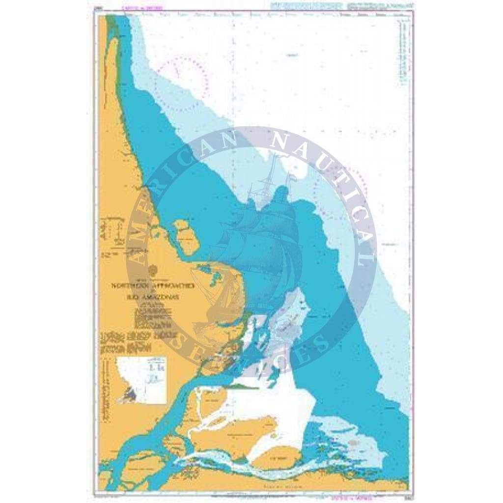 British Admiralty Nautical Chart 3962: Northern Approaches to Rio Amazonas