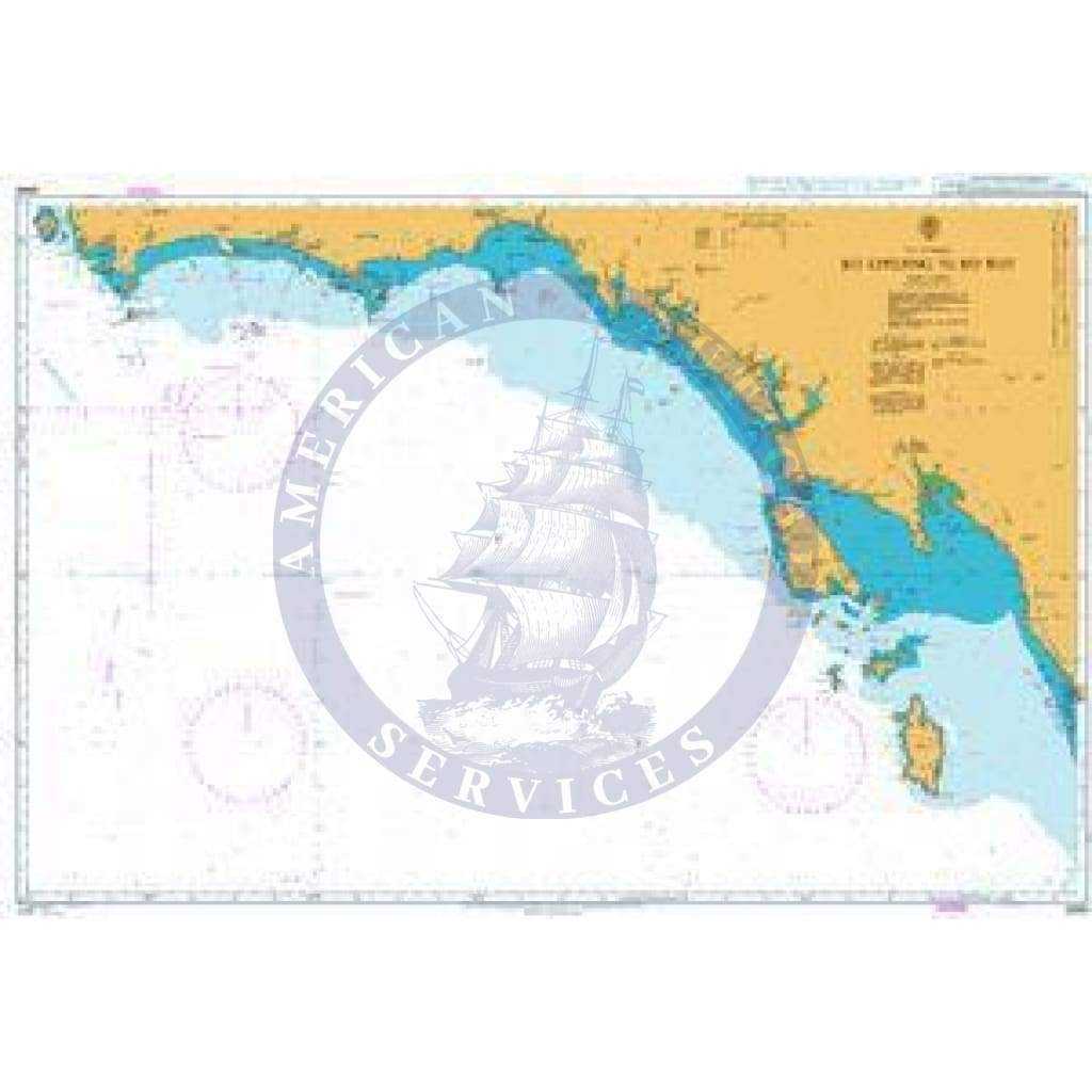 British Admiralty Nautical Chart 3966: Gulf of Thailand, Ko Chuang to Ko Kut.