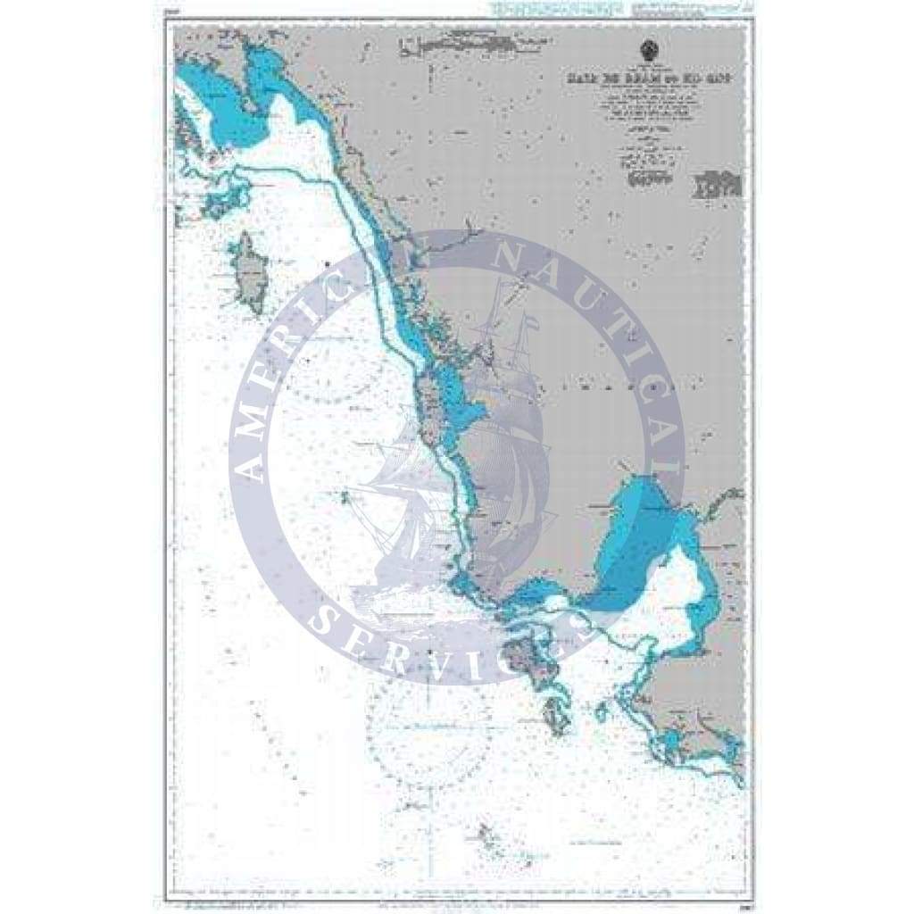 British Admiralty Nautical Chart 3967: Gulf of Thailand, Baie de Ream to Ko Kut