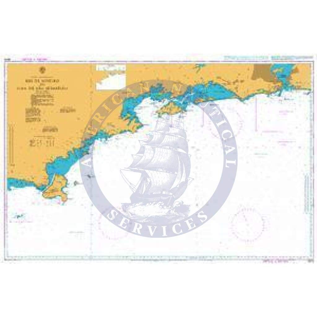 British Admiralty Nautical Chart 3970: Brazil - Southern Coast, Rio De Janeiro to Ilha de São Sebastião