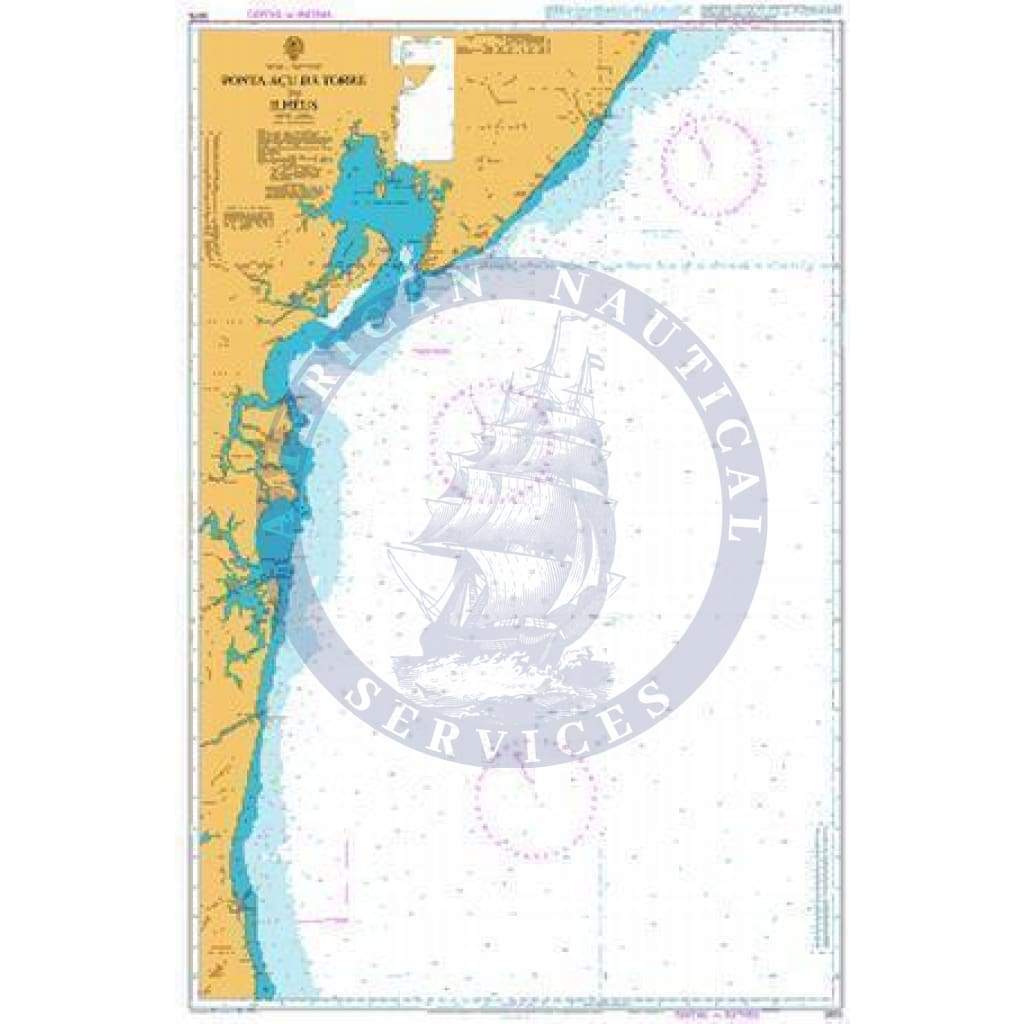 British Admiralty Nautical Chart 3975: Ponta Acu da Torre to Ilheus