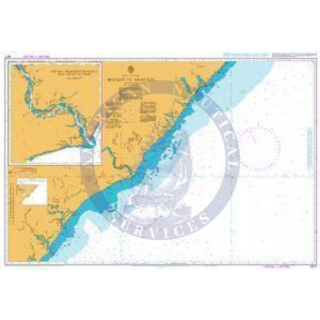 British Admiralty Nautical Chart 3977: Maceio to Aracaju