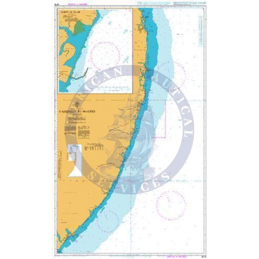 British Admiralty Nautical Chart 3978: Brazil - East Coast, Cabedelo to Maceió. Porto de Suape