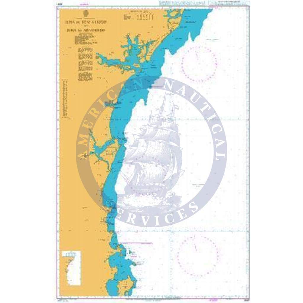 British Admiralty Nautical Chart 3981: Ilha de Bom Abrigo to Ilha do Arvoredo