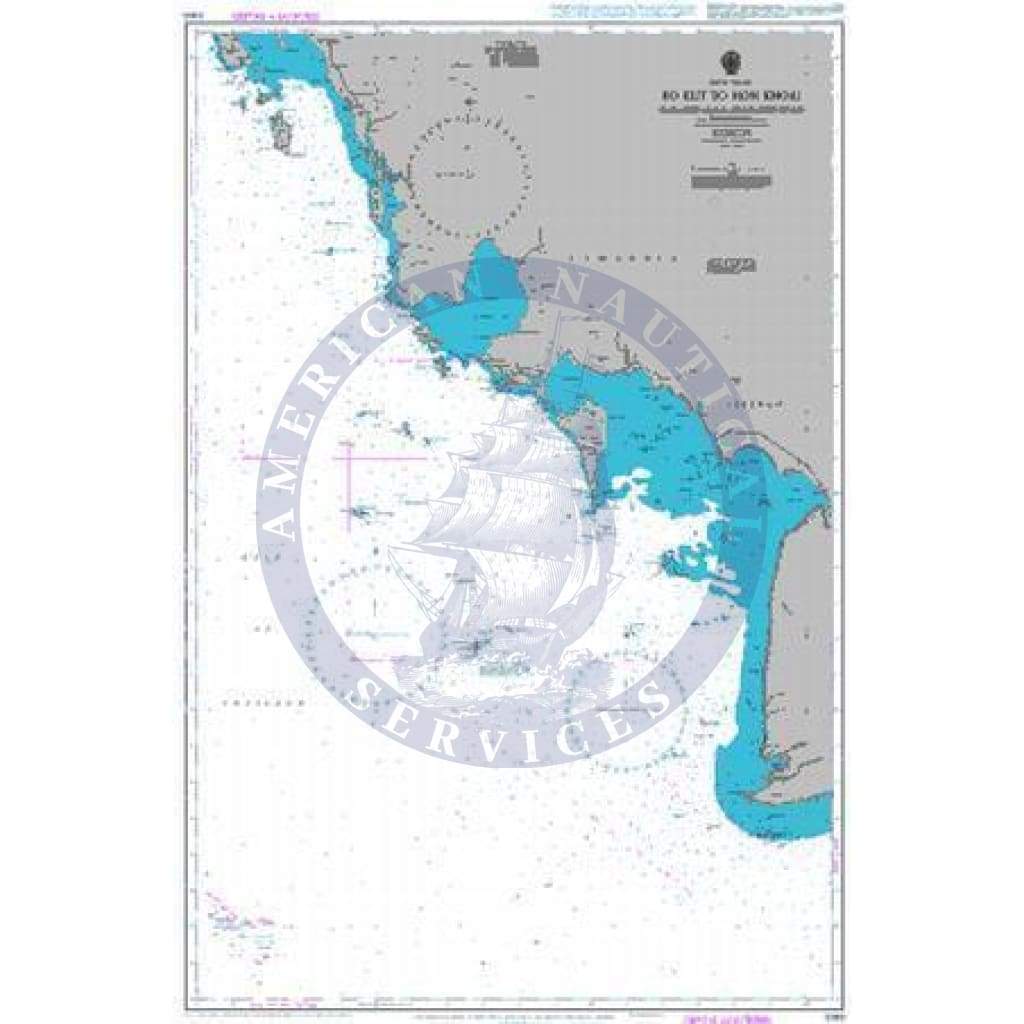 British Admiralty Nautical Chart 3985: Gulf of Thailand, Ko Kut to Hon Khoai