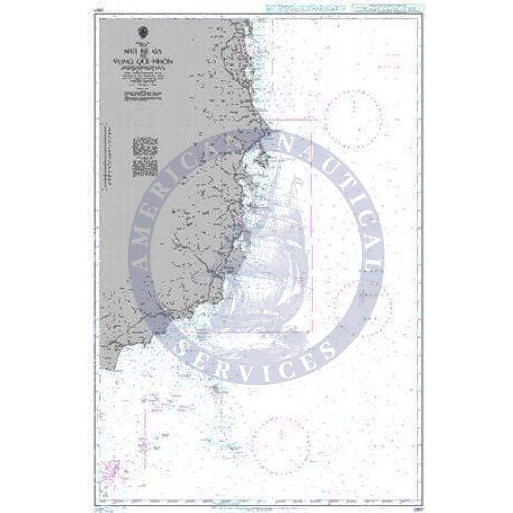 British Admiralty Nautical Chart 3987: Mui Ke Ga to Vung Qui-Nhon